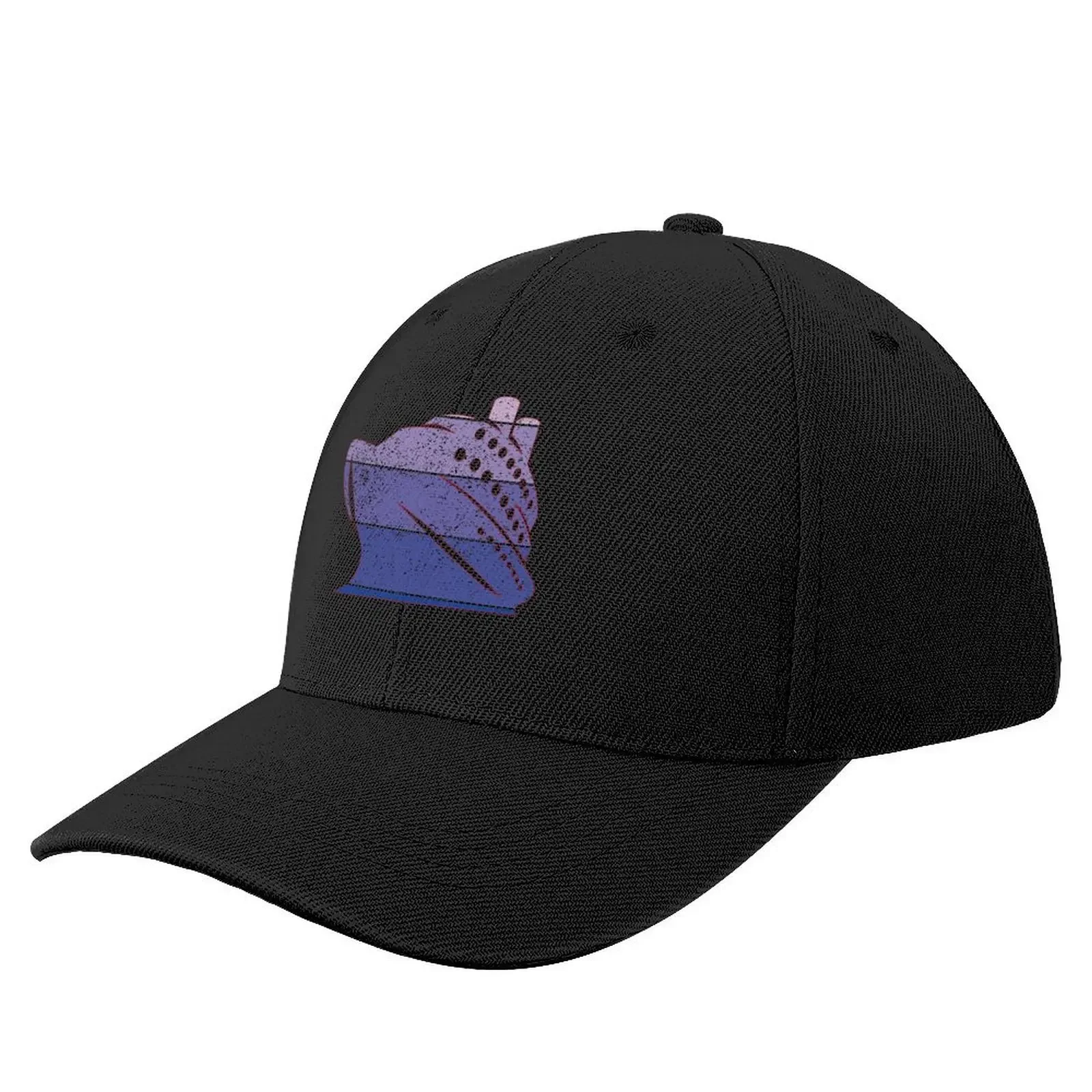 Retro Cruise Ship Purple Baseball Cap Visor Luxury Hat Mens Women's