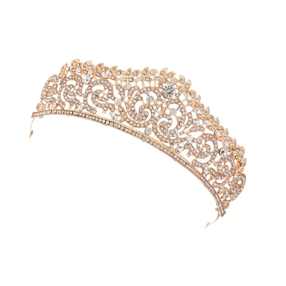 

Baroque European Rhinestone Rhinestone Baroque Crown For Women Crown Wedding Hair Accessory for Women Free Size