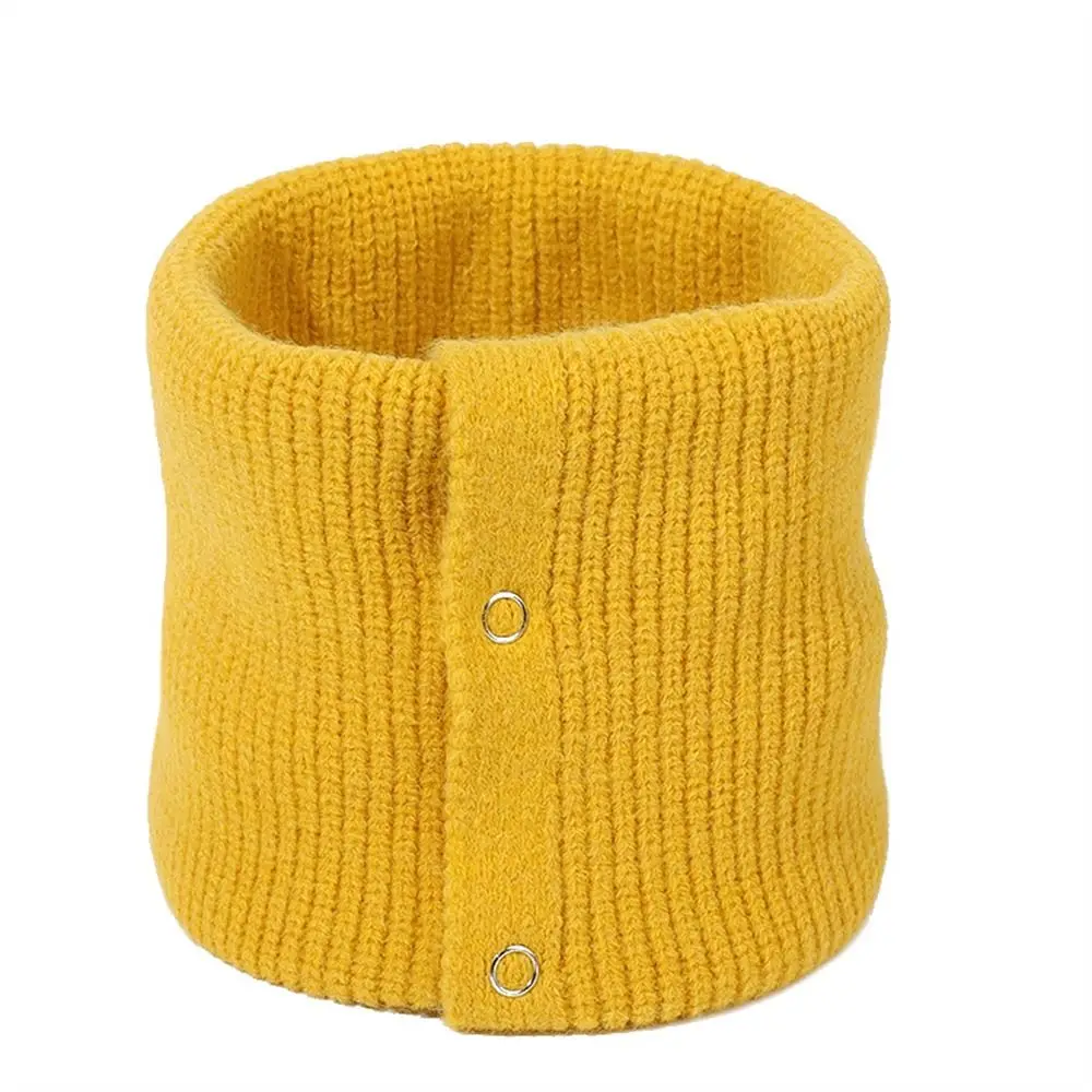 Keep Warm Knitted Neck Gaiter Casual Thickened Solid Color Neck Warmer Cold-proof Collar Men & Women