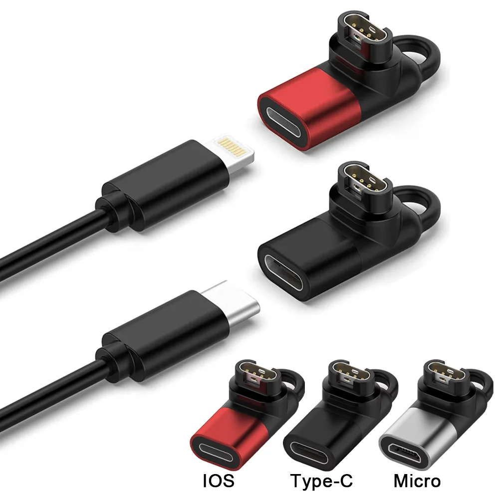 

Зарядное устройство/адаптер USB Type-C для Garmin Venu 4 3 3S 2 SQ/Fenix 8 7 6 5/Vivoactive 6 5 4, конвертер зарядки для Forerunner 965