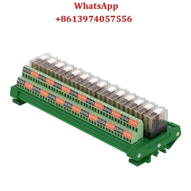 Working in 8-way relay module DC12/24V microcontroller PLC signal amplification board rail type relay module