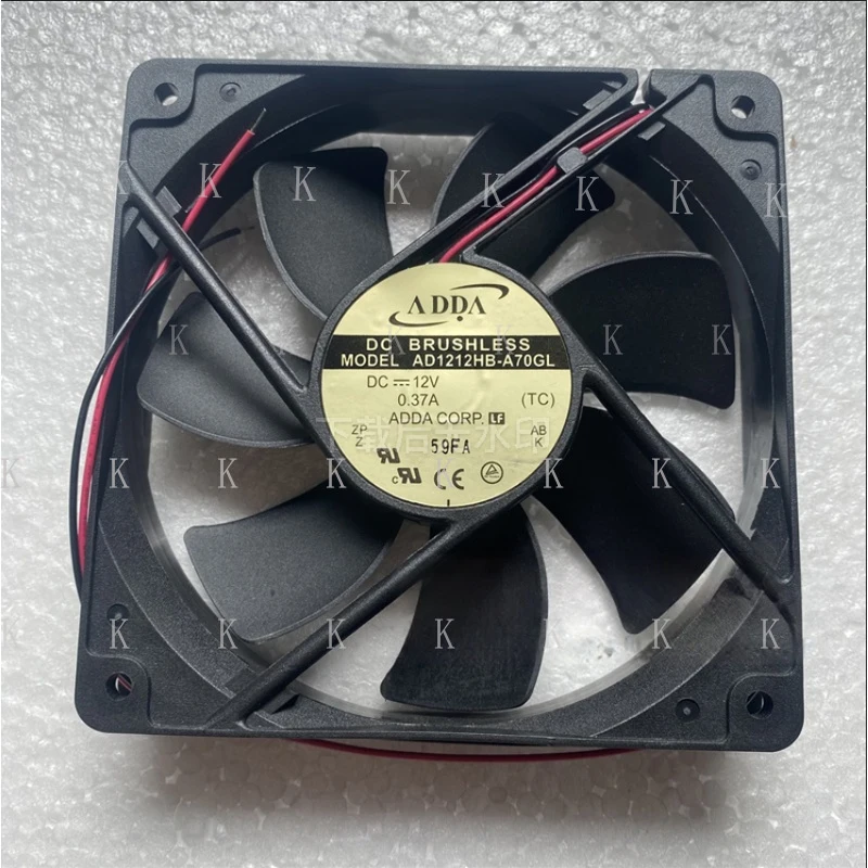 

C FOR ADDA AQ1212HB-A71GL DC12V 0.37A 12025 12cm 2-wire cooling fan