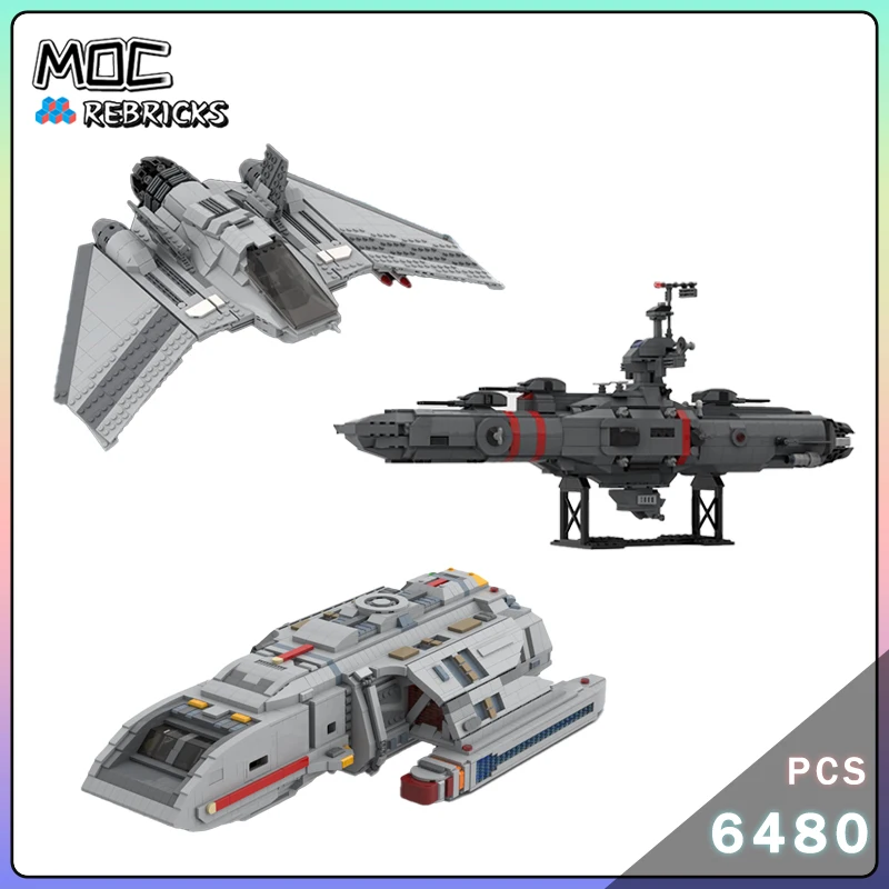 Space War Series MOC Granule Bricks Star Cruiser Heavy Combat Weapon Building Block Model Set DIY Puzzle Toys Christmas Gifts