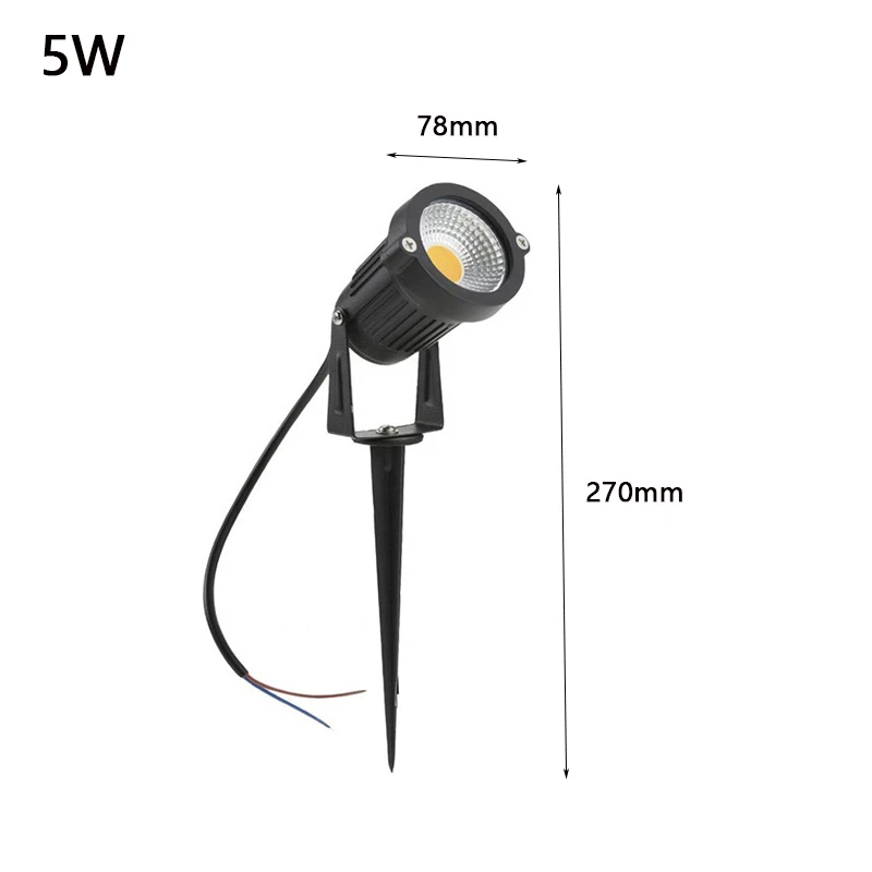 Garten warm weißes Licht 5w 10w Outdoor Spike LED Rasen lampe wasserdichte Terrasse Dekoration Weg Scheinwerfer ac220v 110v dc12v