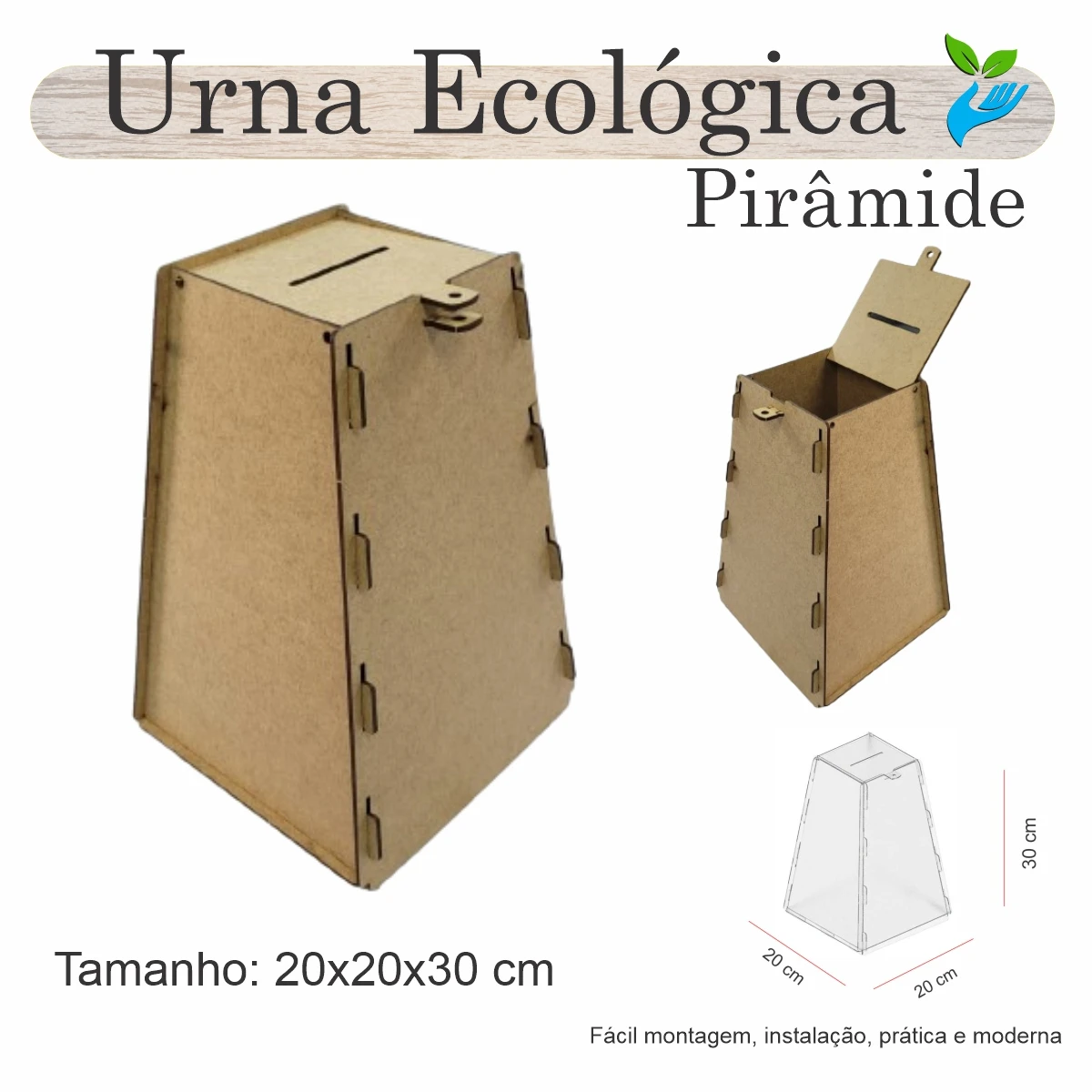 ECOLOGICAL Urn Draw Box PIRAMIDE 30X20 MDF Suggestions