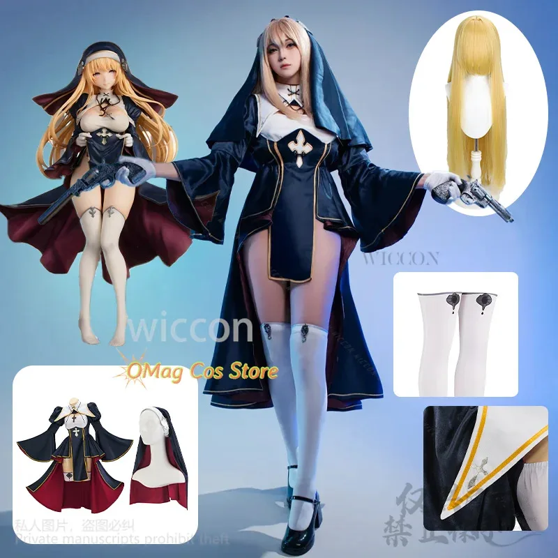 مثير الكرتون اليابانية الفتيات تأثيري جيراي كي أنيمي موحدة شارلوت شقيقة نون فستان الظلام لوليتا الباروكات لجميع القديسين مخصص