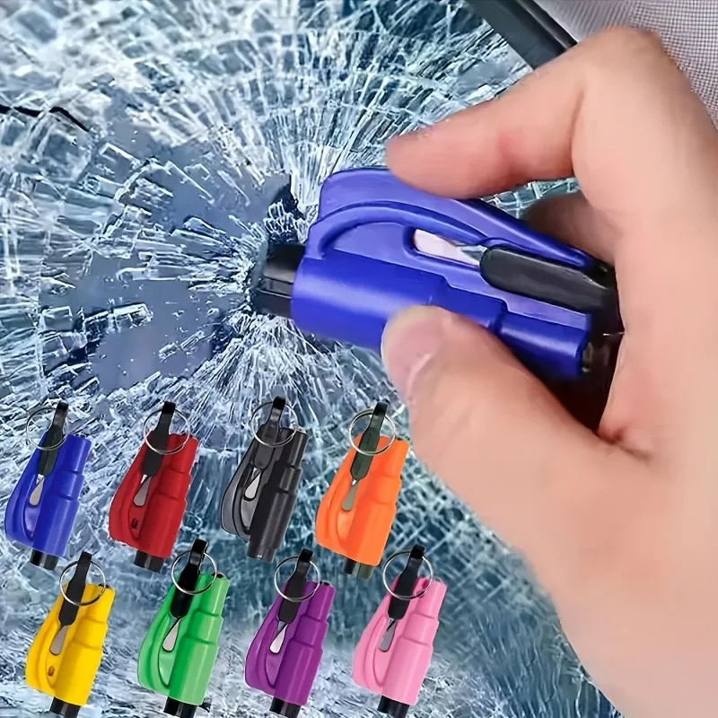 

Ножницы для ремней безопасности 2-в-1, аварийный свисток, аварийный брелок, инструменты для спасения из автомобиля, металлический аварийный молоток, мини-молоток для экстренного выхода, спасательный молоток.