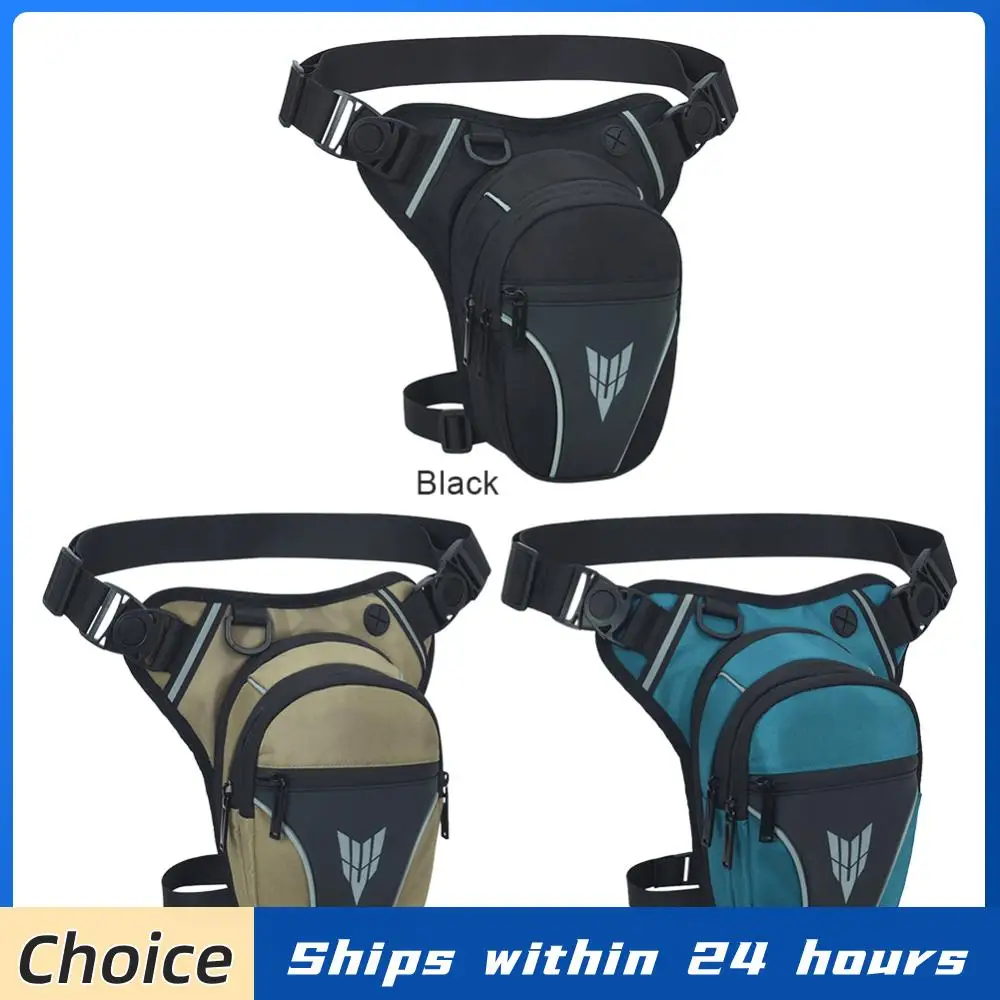 

Мужская мотоциклетная поясная сумка с множеством карманов, светоотражающей полосой, для езды на мотоцикле, повседневная спортивная сумка на бедро