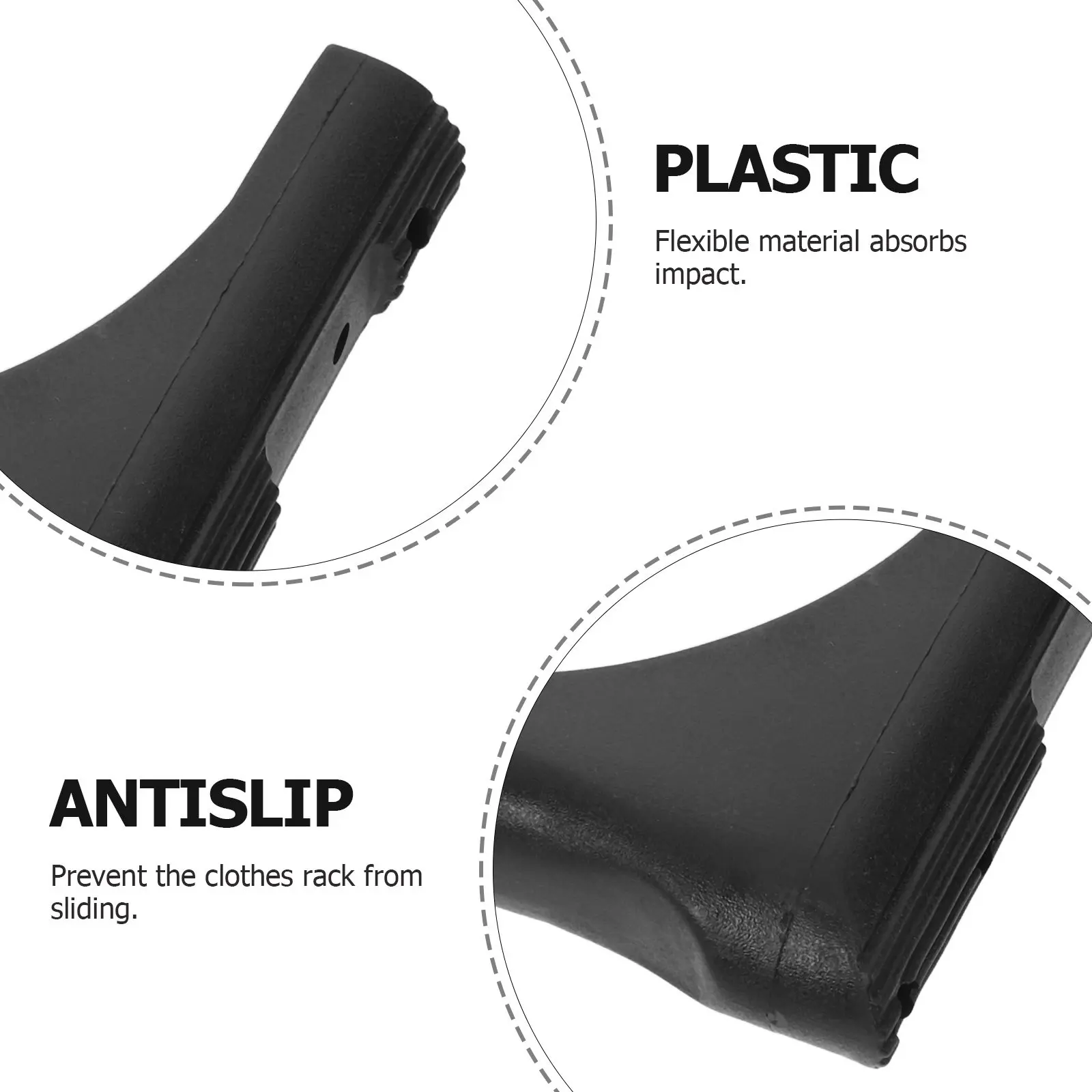 6Pcs Laundry Rack Foot Caps Non Slip Floor Protectors Universal Fit Clothes Drying Rack Accessories Folding Chair Leg Covers