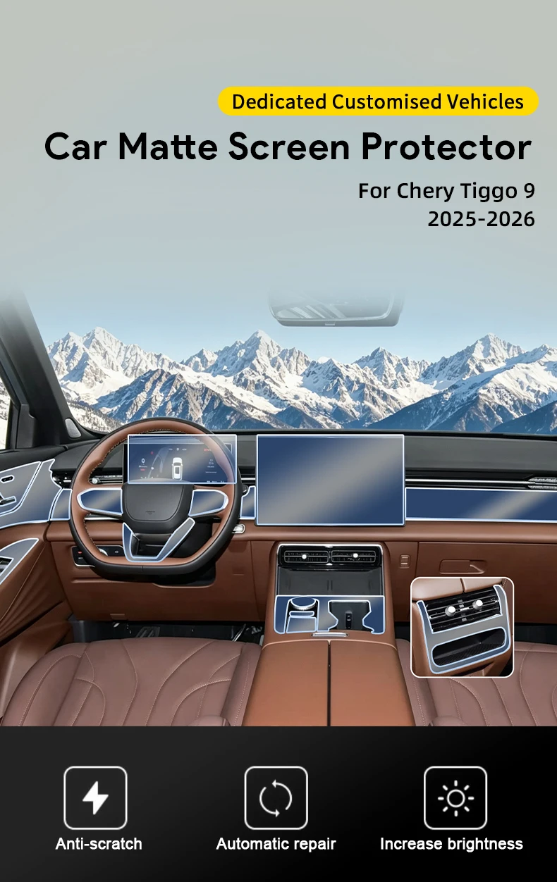 Auto-Innenraum TPU-Schutzfolie Kratzfeste Folie für Chery Tiggo 9 2025-2026 Auto-Schutz Transparente Reißfeste Aufkleber – Detail 1