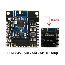 DC 12V/5V CSR8645 APT-X Lossless Music Hifi 4.0 Receiver Board Amplifier Module for Audio Car Amplifier Speaker