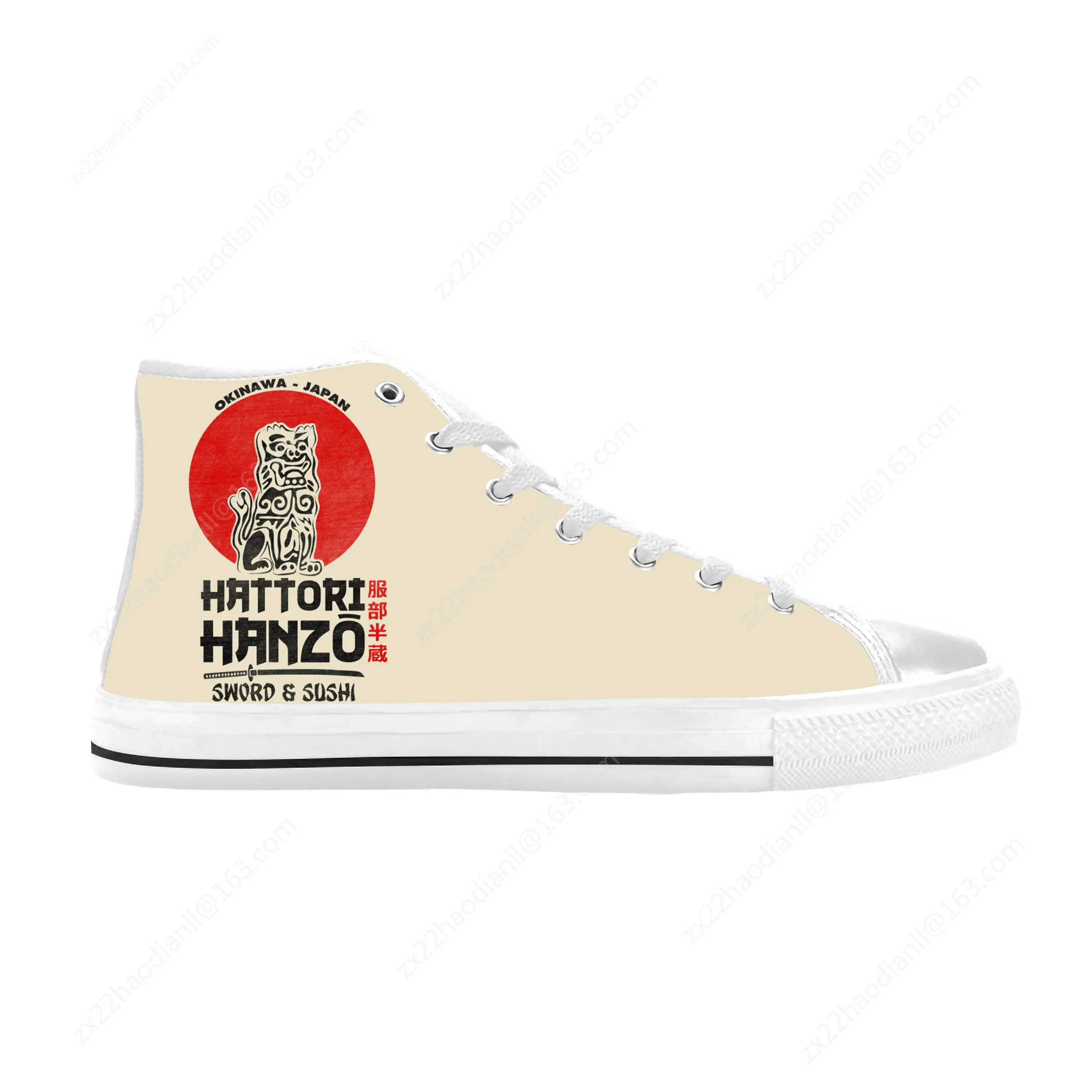 حار هاتوري هانزو الساموراي السيوف قتل بيل كاتانا أحذية القماش غير رسمية عالية أعلى مريحة للتنفس ثلاثية الأبعاد طباعة الرجال النساء أحذية رياضية #3