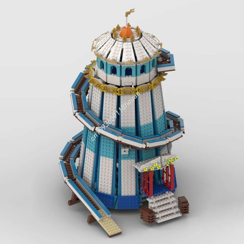 1437 Uds. MOC Helter Skelter nan modelo bloques de construcción idea ensamblar arquitectura ladrillo artesanía juguetes regalos de navidad