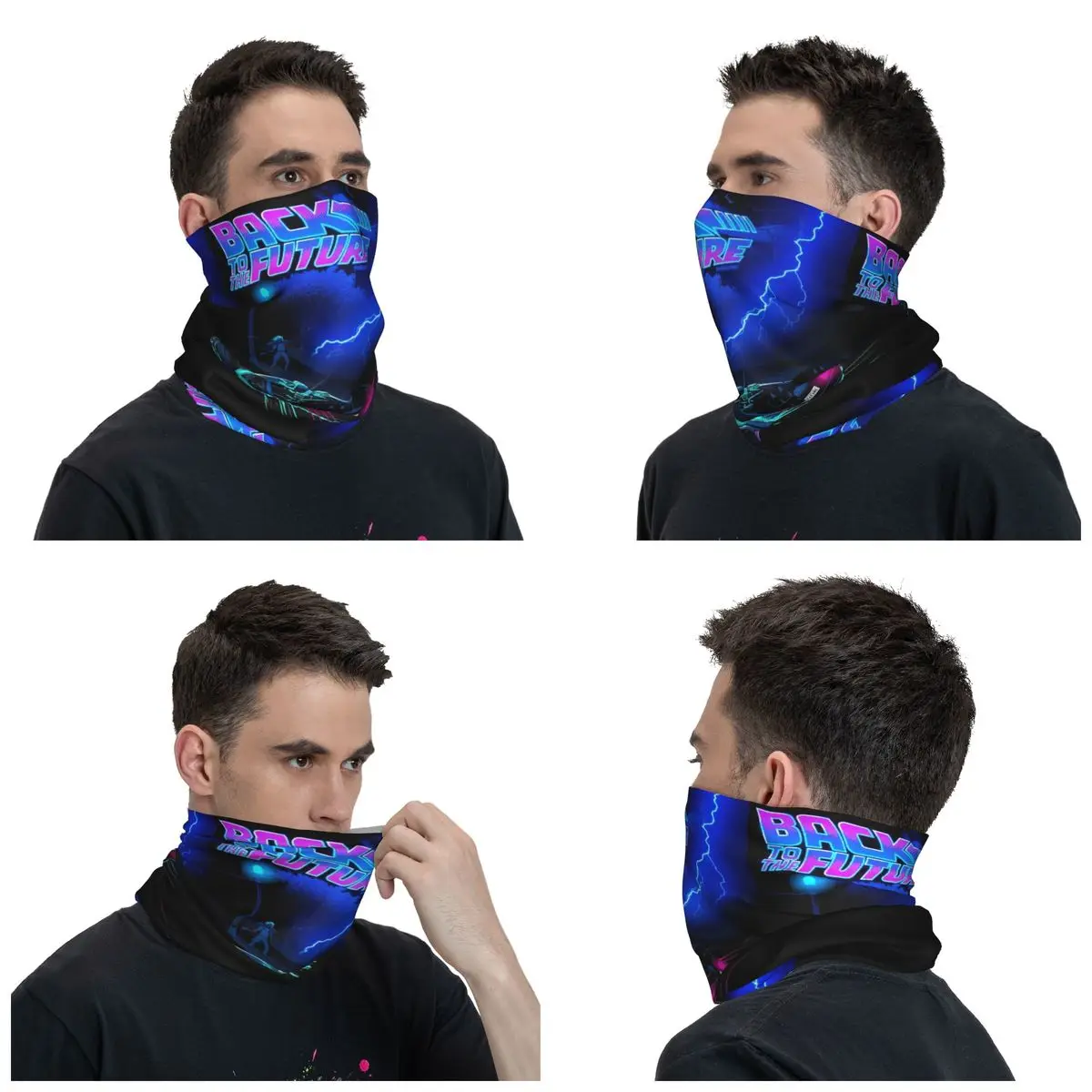 Back To The Future Bandana Neck Gaiter for Hiking Camping Women Men Wrap Scarf Comedy Tv Movie Balaclava Warmer