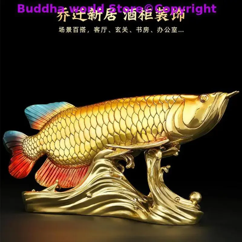 2025 lucky gold dragon Arowana fish Decorative ornament talisman Business career prosperous FENG SHUI Bring wealth money