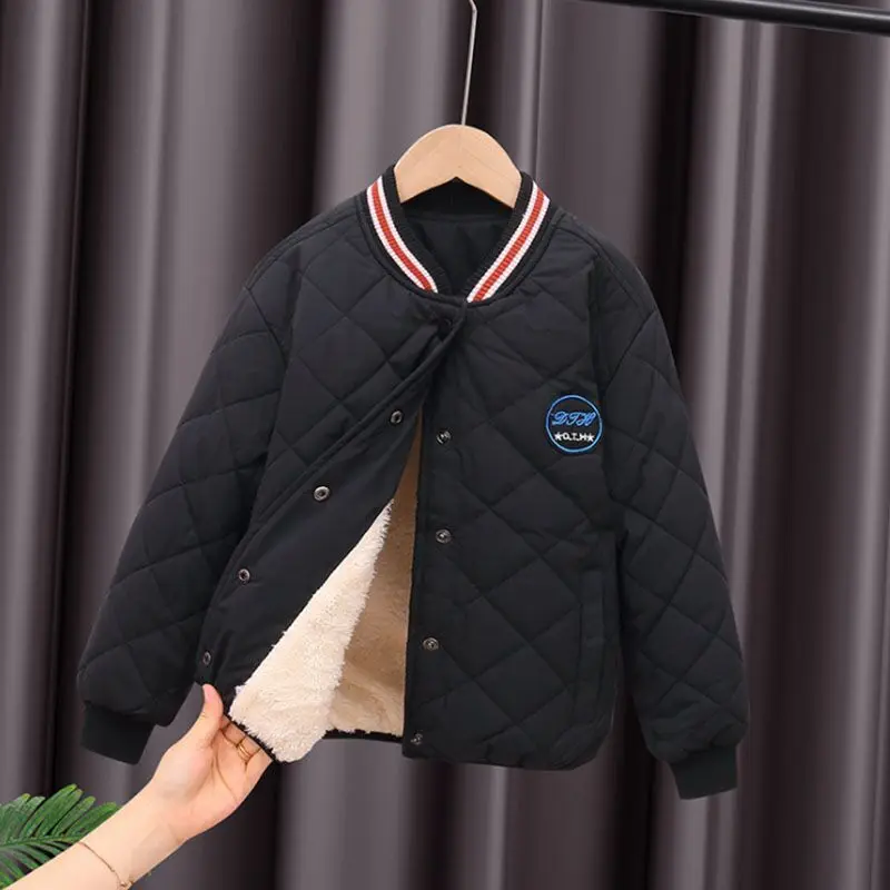 Winter Cashmere Children Girls Boys Jacket Cotton Plus Thick Coats Teenager Clothes Fashion Kids Parka Outerwear for 5-12 Years