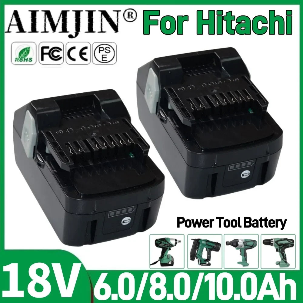 New Upgraded 18V 6.0/8.0/10.0Ah Rechargeable Battery for Hitachi 18V Cordless Tools BSL36A18 BSL1815 BSL1830 BSL1840 BSL1860