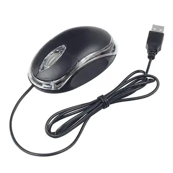 미니 유선 마우스, 1000dpi 컴퓨터 사무실 마우스, PC 노트북 노트북용 USB 게이밍 마우스, LED 2 버튼 게임 마우스