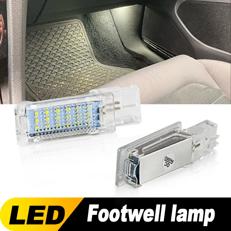 2szt Białe oświetlenie wewnętrzne drzwi LED do VW Seat Alhambra 2011 Skoda Superb 2008 2019 2010 Oświetlenie wnętrza samochodu