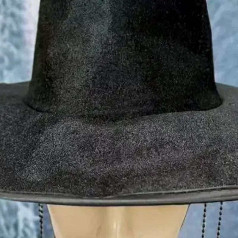 Role-playing Hat Ming Dynasty Traditional Korean Flat Topper Hat Wide Brim UV Protection Black Halloween Cosplay Costume Cap