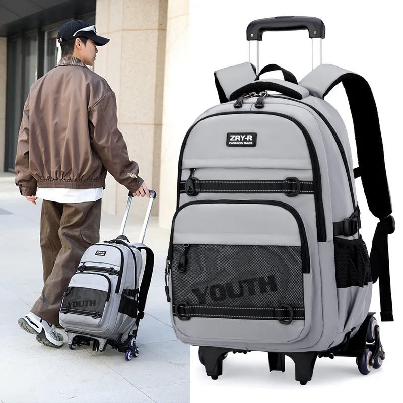 Rolling Backpack for Boys Back pack with Wheels Trolley School Bag for Teens Elementary Wheeled Bagpack Mochilas Escolares