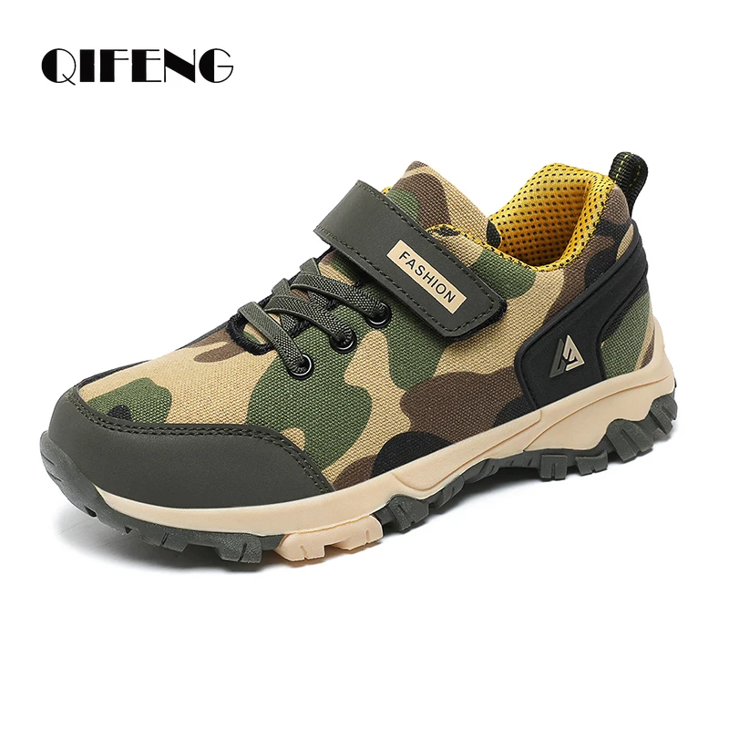 Children Camouflage Shoes Boys Casual Outdoor Anti-slip Sneakers Student Kids Footwear Teenager Summer Winter Man Hiking Casual