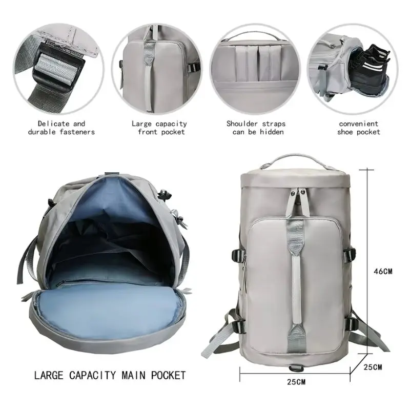 Gym Backpack Bag Large Capacity Multi-function Computer Bag For Men Women Training Sports Teams Travel Fitness, Short Trips