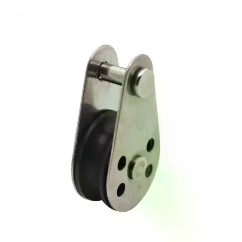 Heavy Duty Single Lashing Eye Pulley Stainless Steel Nylon Sheave Fits 2-8mm Rope for Construction Lifting