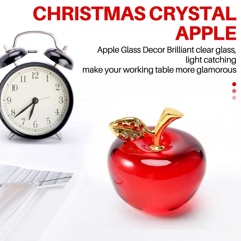 Christmas Crystal Glass Crafts Home Decoration Car Ornaments Crystal Crafts Miniature Souvenir GiftsA09G