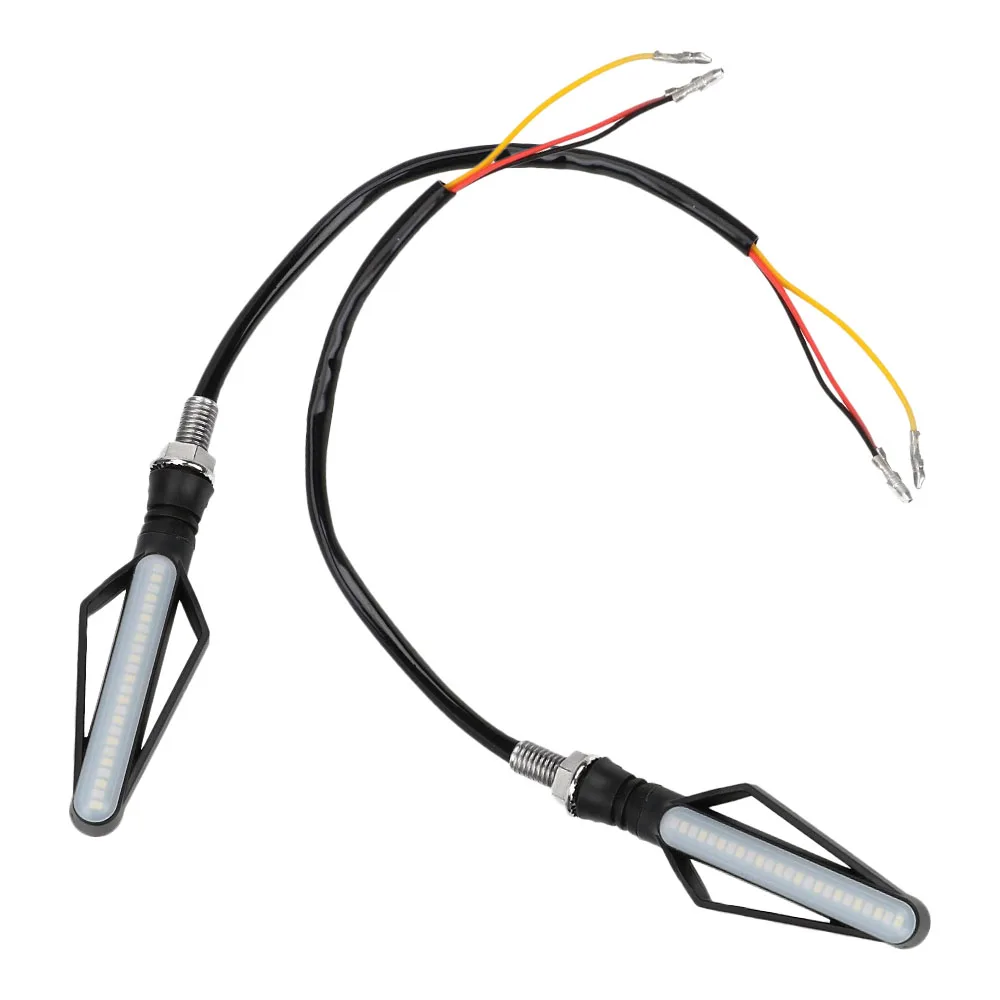 

2Pcs Motorcycle LED Turn Signal Lights Motorbike Indicator Lamps License Plate DRL Moto Flasher Tail Brake Bulbs Flashing Lights
