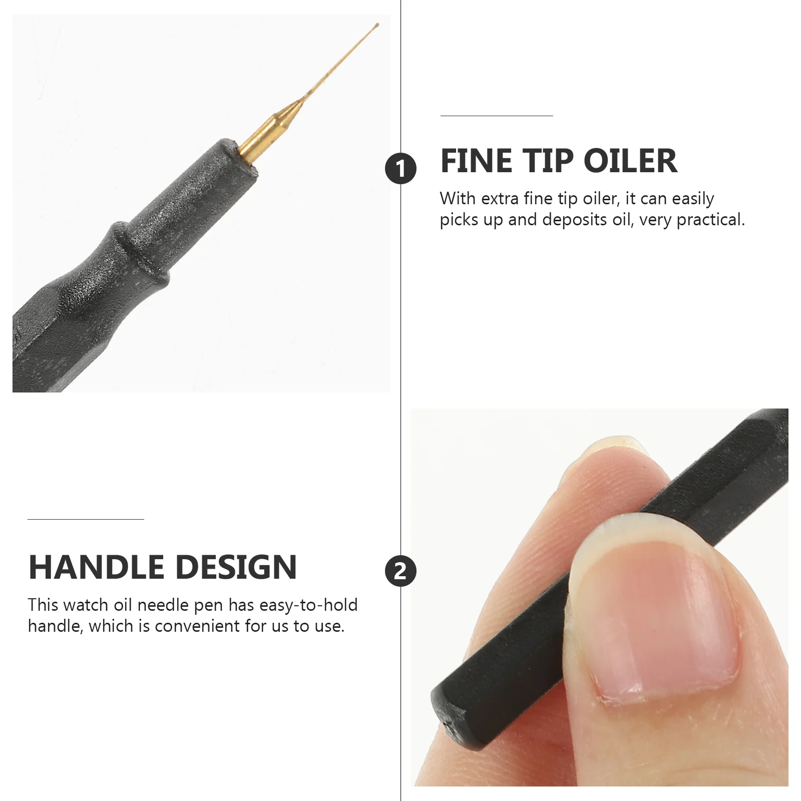 

4Pcs Watch Oil Pen Professional Oiler with Precision Needle Lightweight Portable for Clock Maintenance Repairing Accessories Kit