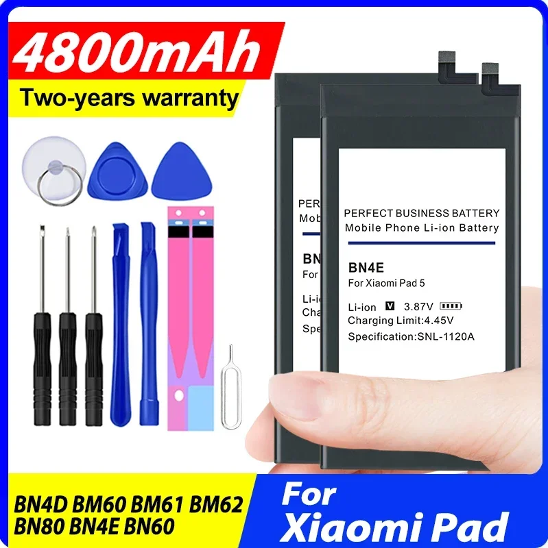 Band New High Quality BM61 BM62 BN4D BM60 BN4E BN80 BN60 Tablet Replace Battey For Xiaomi Pad 1 2 3 4 5 Plus Pro Give Away Tools