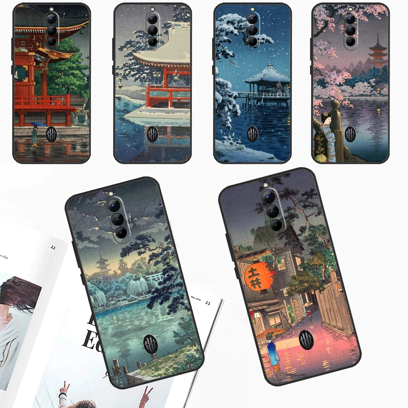 Ukiyo-e Japanese Art Case For ZTE Nubia Red Magic 9 Pro 8 8S Pro Plus Red Magic 6 7 6S 7S Pro 5G 5S 6R Cover