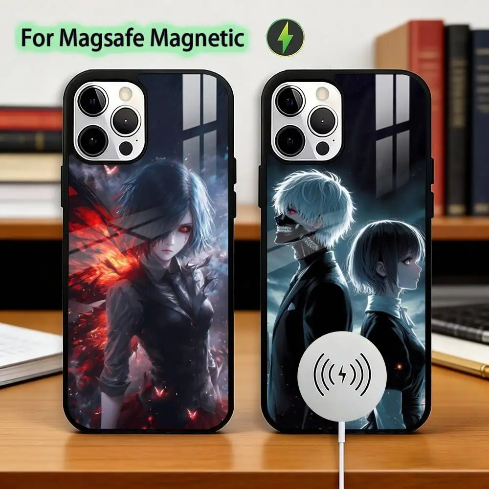 

Anime T-Tokyo Ghoul Phone Case For iPhone17,16,15,14,13,12,11 Plus,Pro Magnetic For Magsafe Wireless Charging