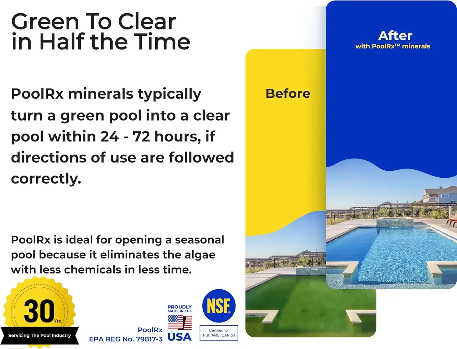 4er-Pack Booster Blue Swimming Pool Algaecide, 4er-Pack