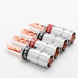 Hifi BFA Male Plug Red Copper Banana Plug Hi-end Banana Jack No soldering for Speaker Cable