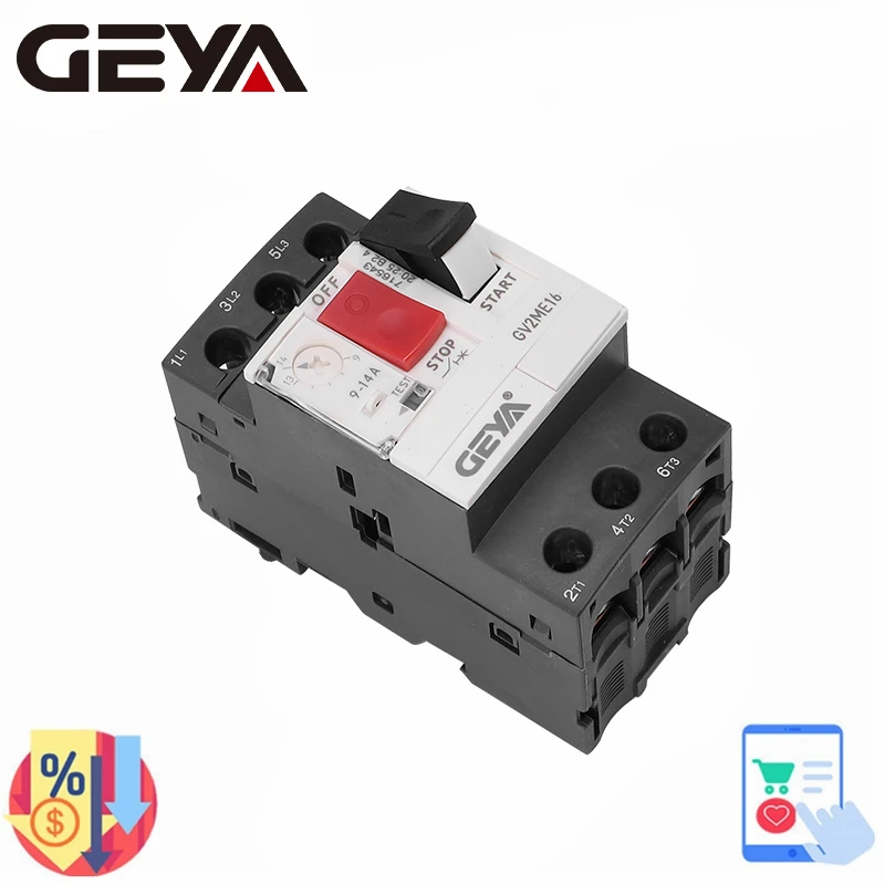 

GEYA GV2ME MPCB Motor Start Protection Thermal Magnetic Overload Short Circuit Protection 32A Motor Circuit Breaker