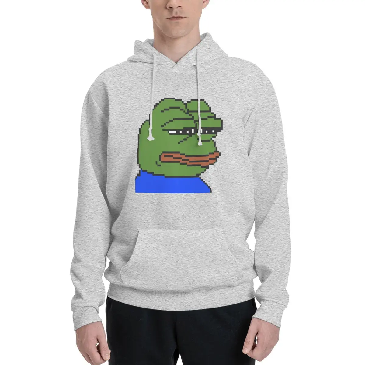 

Pepe The Frog Peepo Emote Hoodies Men's Women Casual Pullover Sweatshirt Hip Hop Long Sleeve Hooded Autumn Winter