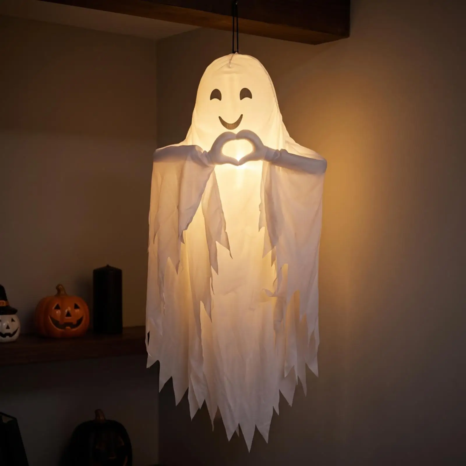 Light-up Ghost with Sound Eerie Hanging Ghost Haunted for Porch