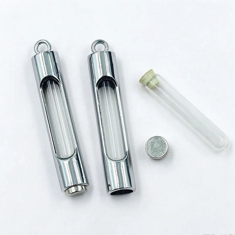 100PC/lot  Cute Mini Clear Resin Stopper Glass Bottles Vials Jars Containers Small Wishing Bottle pendant charms