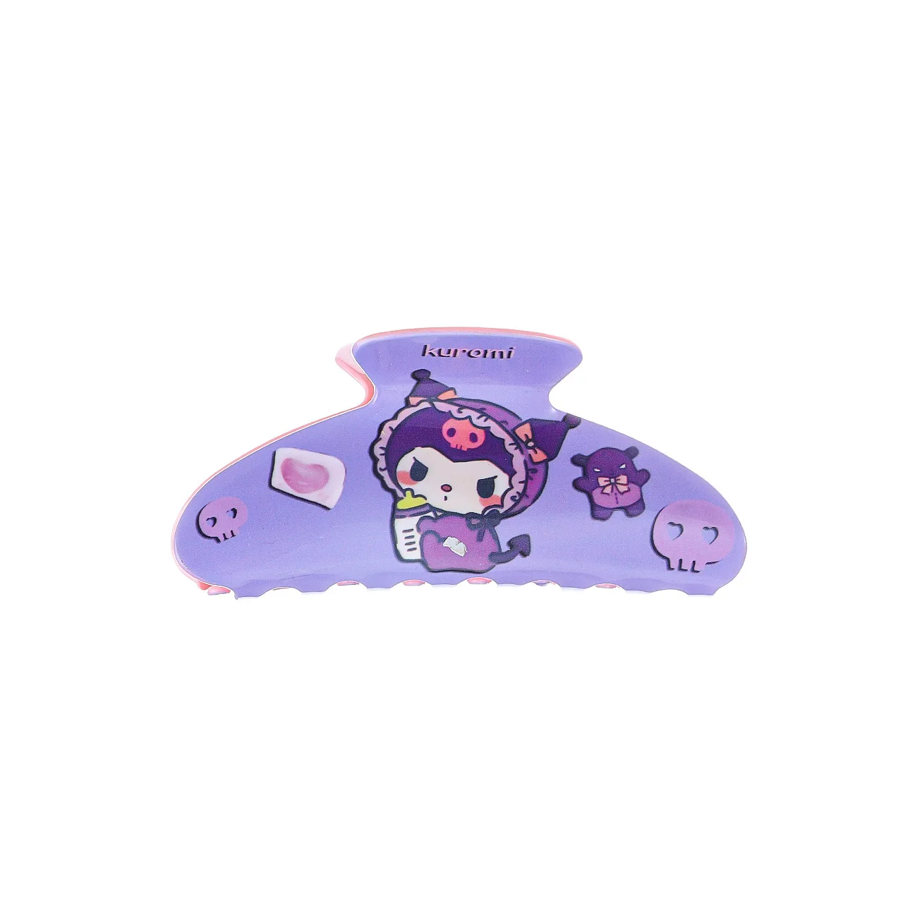 Sanrio Acryl Clip Hallo Kitty Kuromi süßes hoch aussehendes Mädchen mit herzförmigen Haaren und Pferdes chwanz Haars pange Kinder geschenk