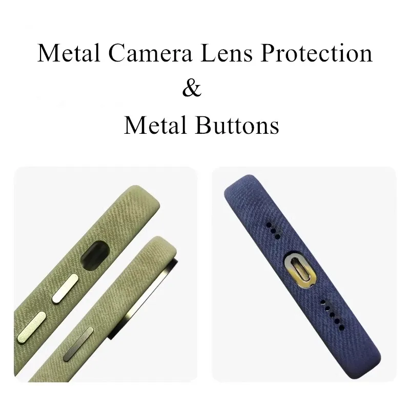 고급 초미세 벨벳 원단 케이스 아이폰 17 12 13 14 15 16 프로 맥스 강력한 자석 흡착 메탈 렌즈 링 커버