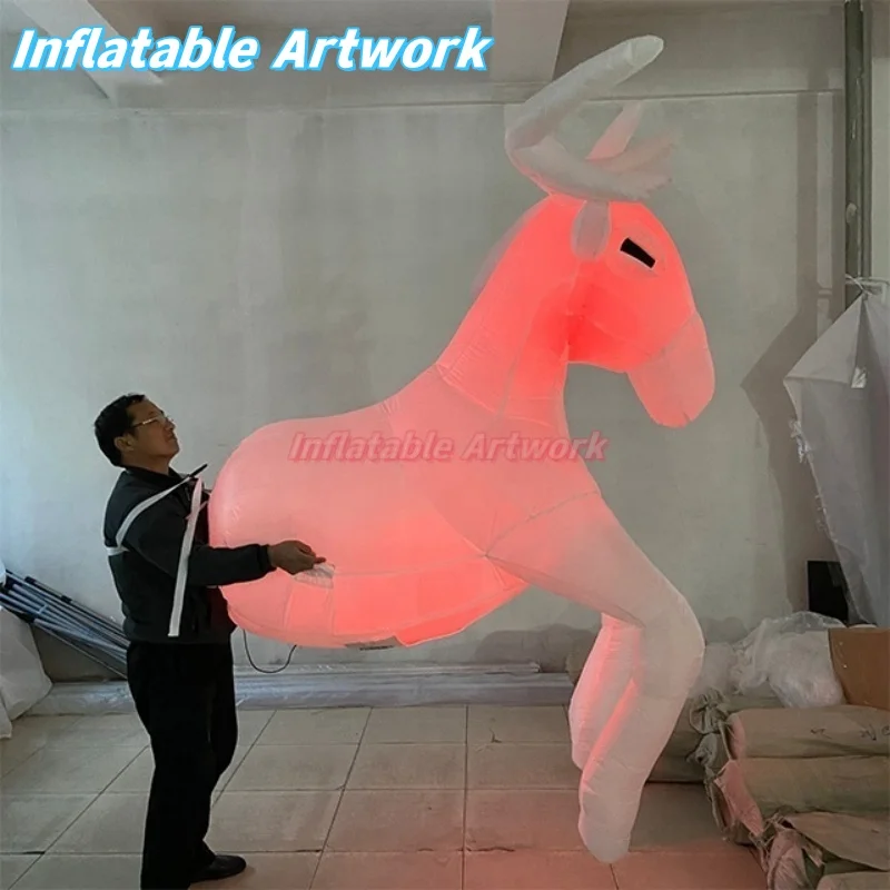 Customized Lights up Giant Inflatable Wearable Deer Costume for Parade Events Toys