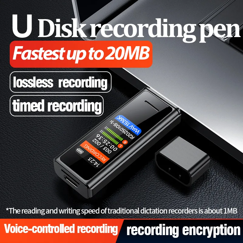 USB storage Voice Recorder, recording pen, high-definition noise cancelling player