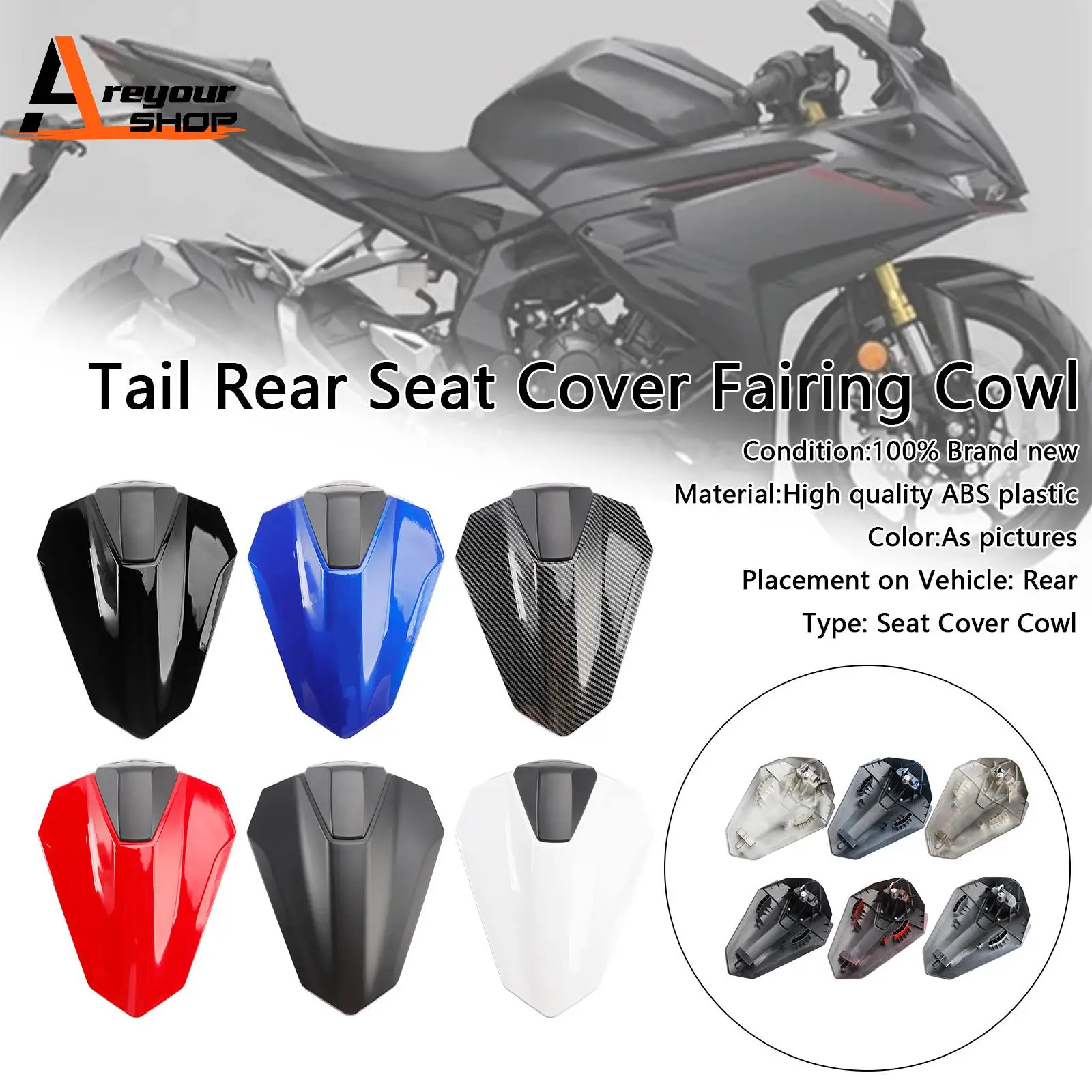 

Rear Tail Pillion Seat Fairing Cover for Honda CBR250RR 2023-2024