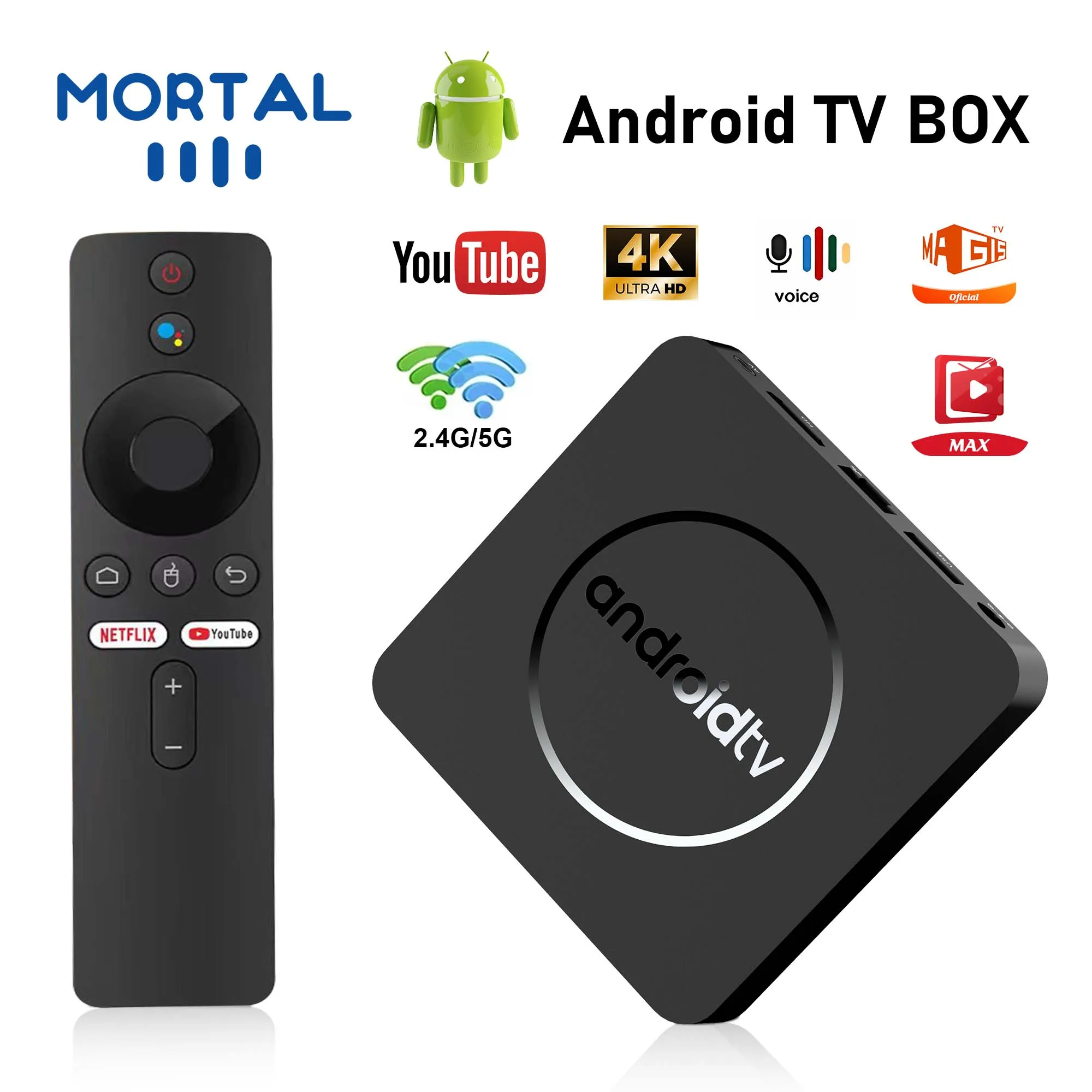 صندوق تلفاز ذكي بنظام أندرويد Mortal Q1 Allwinner H313 رباعي النواة HDR10 4K BT5.0 2GB16G Set TV Box مشغل وسائط مسرحية