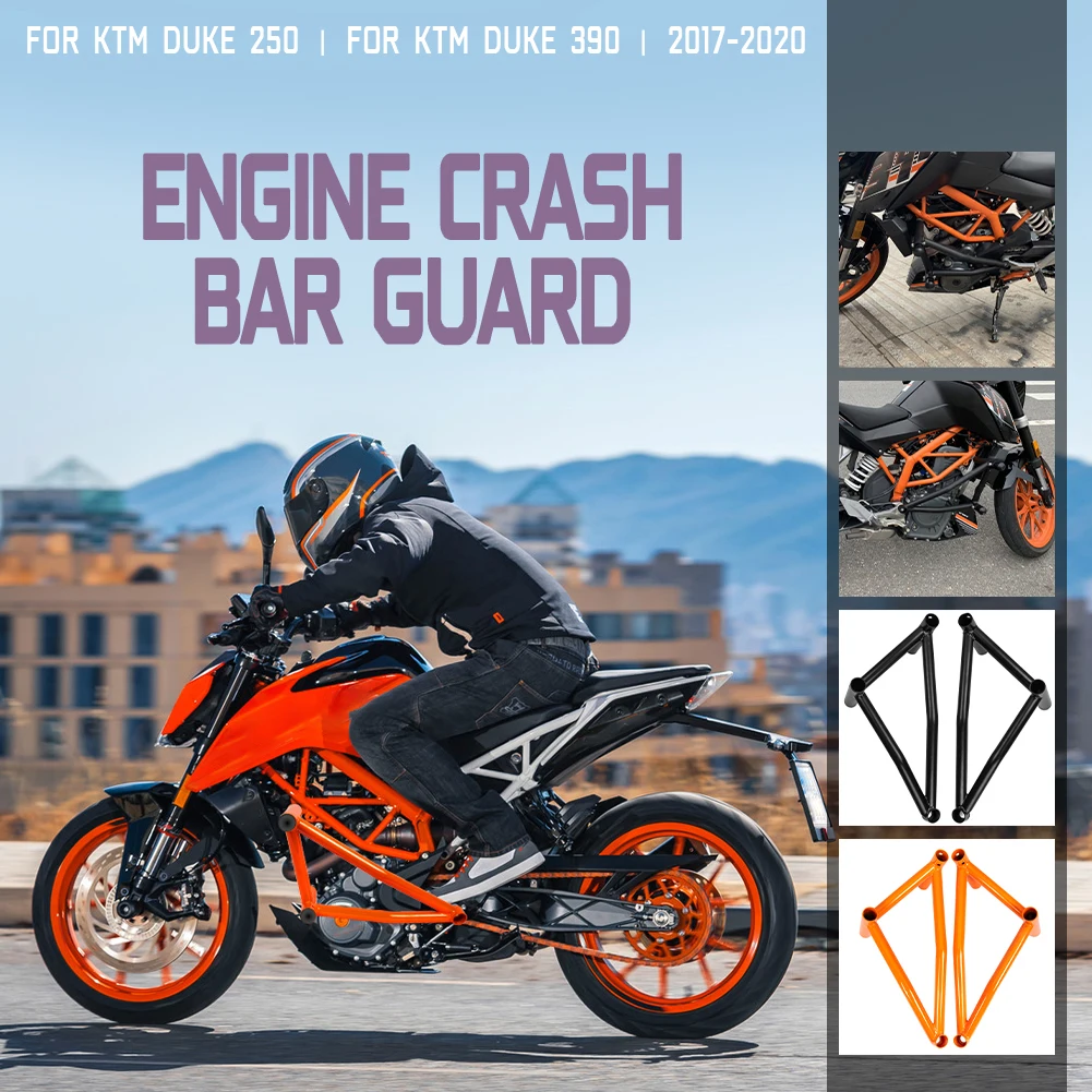 Motorcycle Accessories For KTM Duke 390 250 2017 2018 2019 2020 Crash Bar Engine Guard Bumper Stunt Cage Cabin Frame Protection