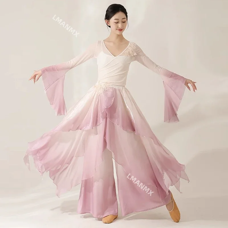 2025que, vêtements en fil nickel é, pantalons légers, vêtements d'exercice, danse classique chinoise, nouveau