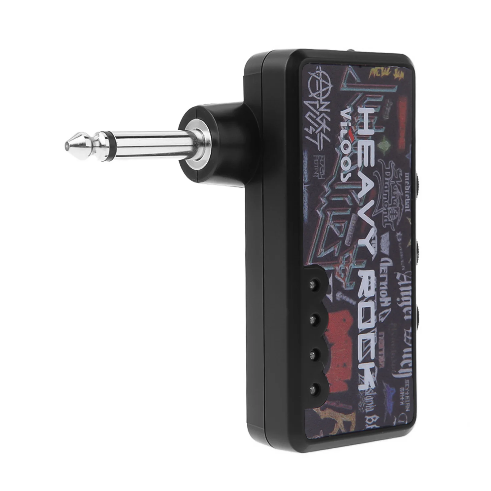 

Electric Guitar Plug Mini Headphone Amp Amplifier Heavy Rock Compact Portable with ABS+PC Housing, Built-in Rechargeable