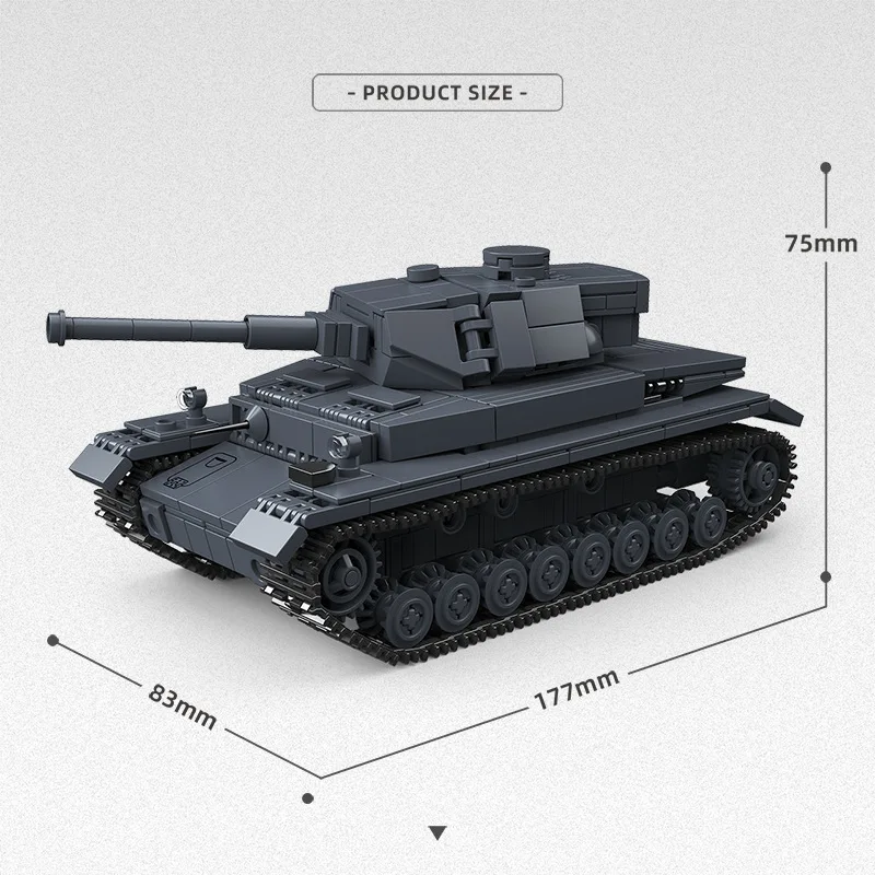 WW2 Military Tank Mini Action Figures Building Blocks French Soviet Union Armored Car Construction Educational War Model Toys